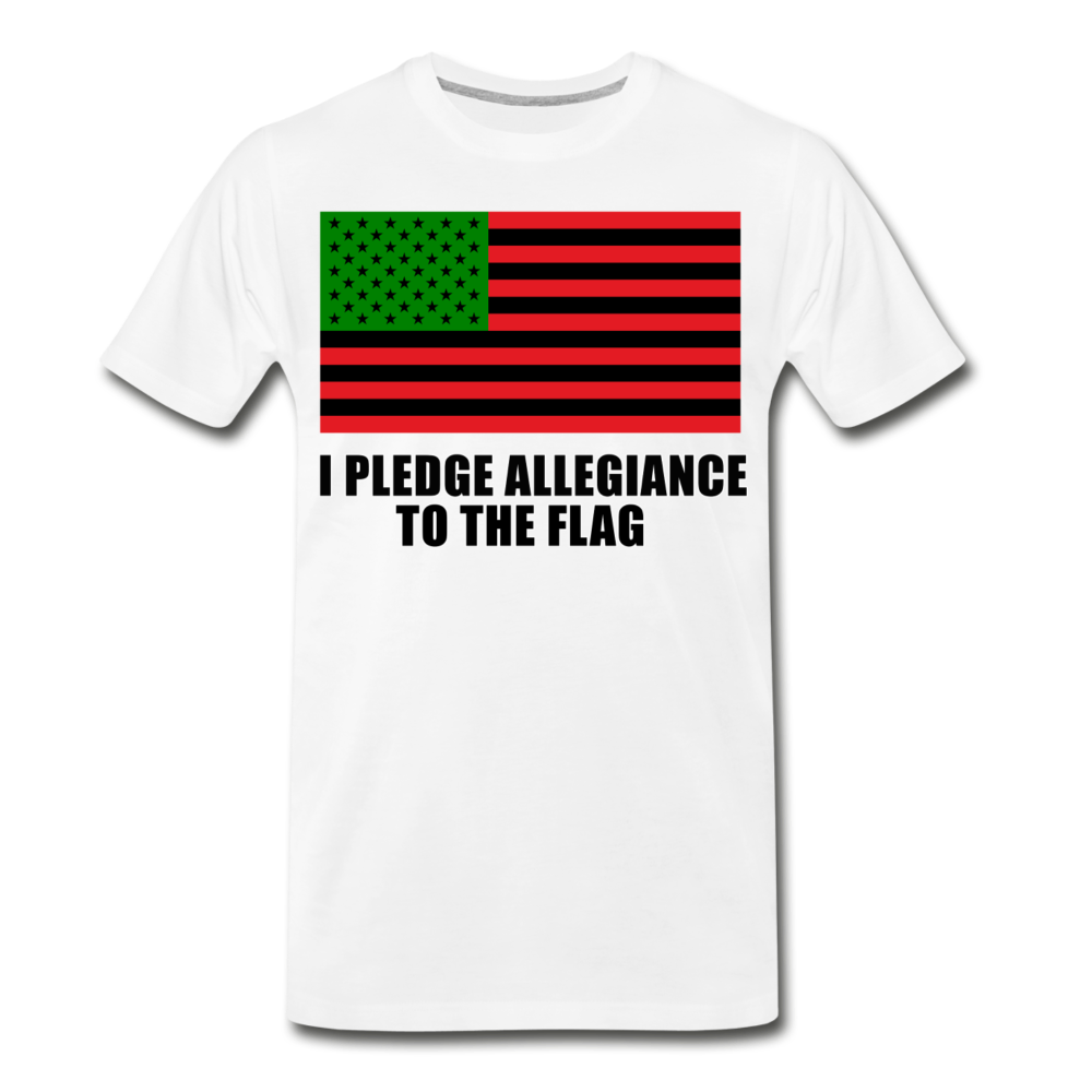 Black Pledge of Allegiance Men's Premium T-Shirt - white