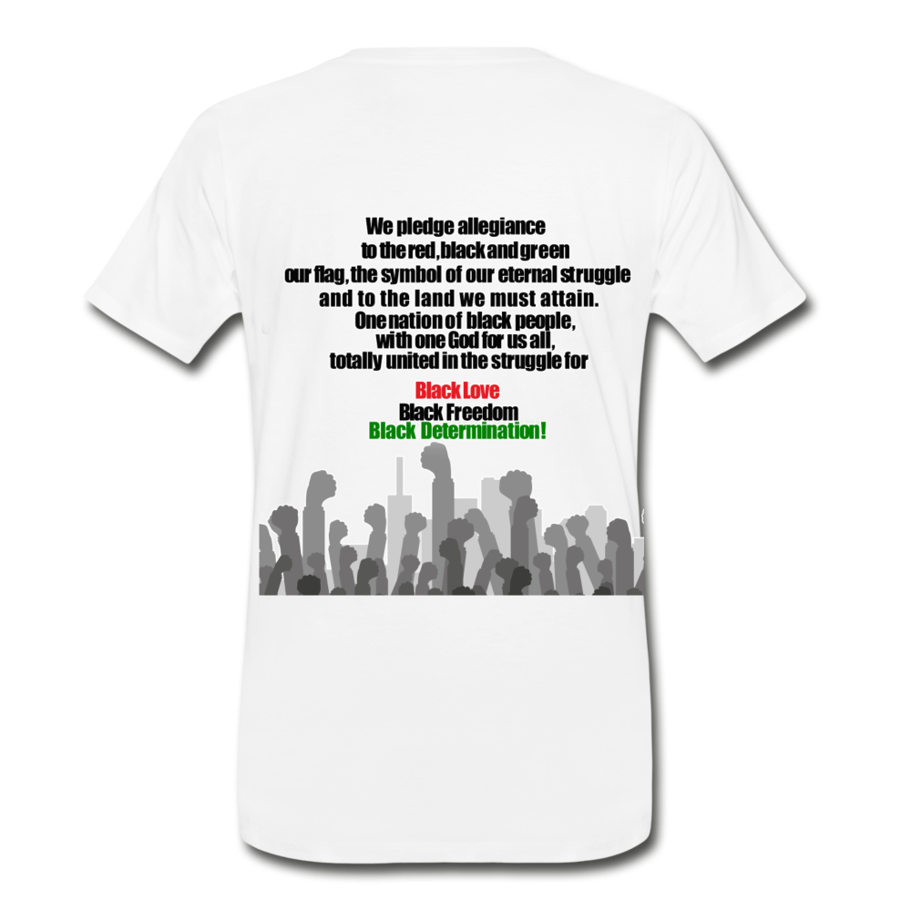 Black Pledge of Allegiance Men's Premium T-Shirt - white