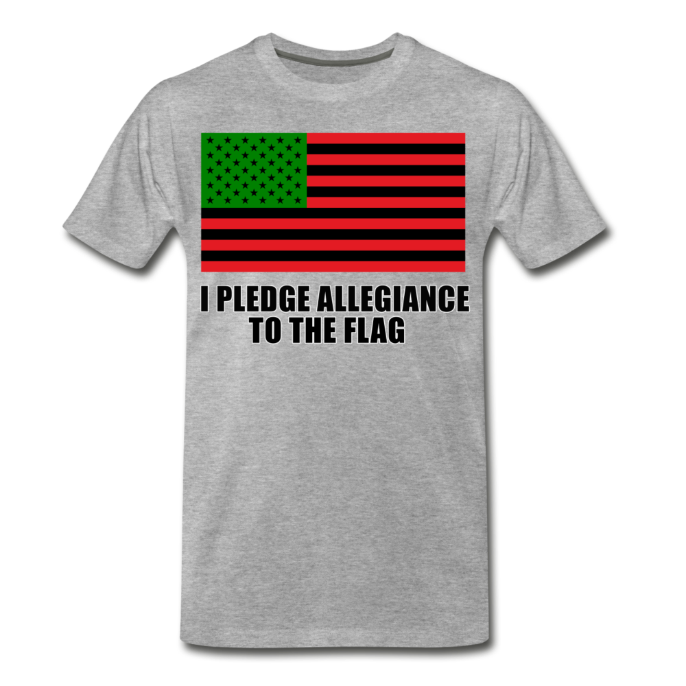 Black Pledge of Allegiance Men's Premium T-Shirt - heather gray