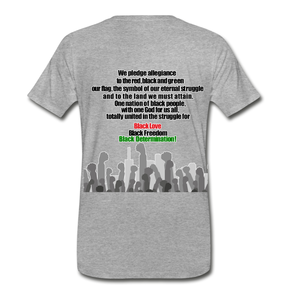 Black Pledge of Allegiance Men's Premium T-Shirt - heather gray