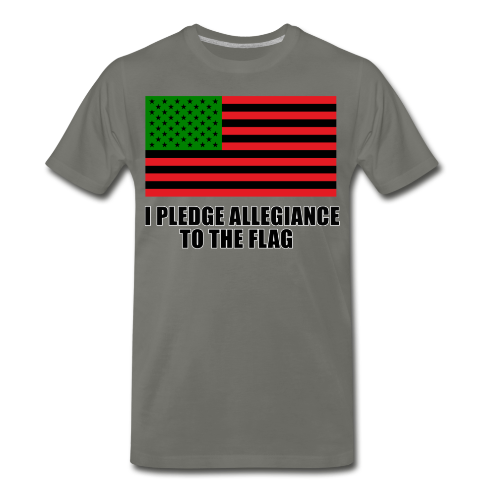 Black Pledge of Allegiance Men's Premium T-Shirt - asphalt gray
