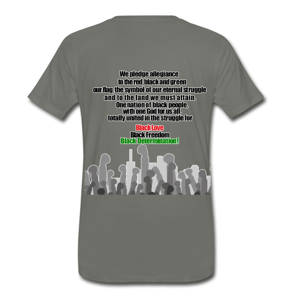 Black Pledge of Allegiance Men's Premium T-Shirt - asphalt gray
