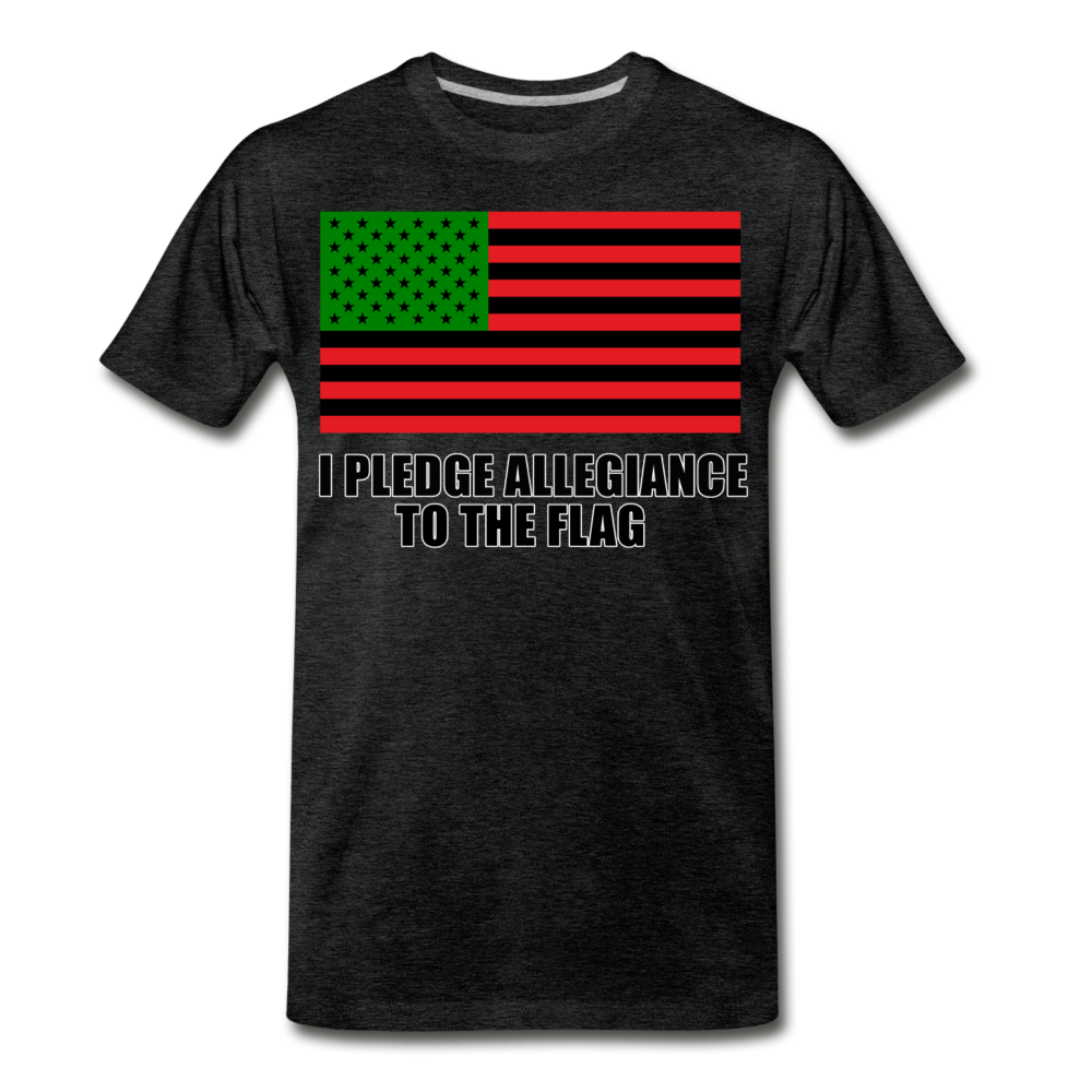 Black Pledge of Allegiance Men's Premium T-Shirt - charcoal gray