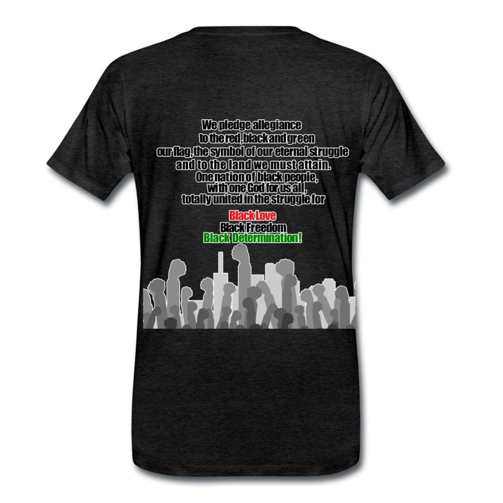 Black Pledge of Allegiance Men's Premium T-Shirt - charcoal gray