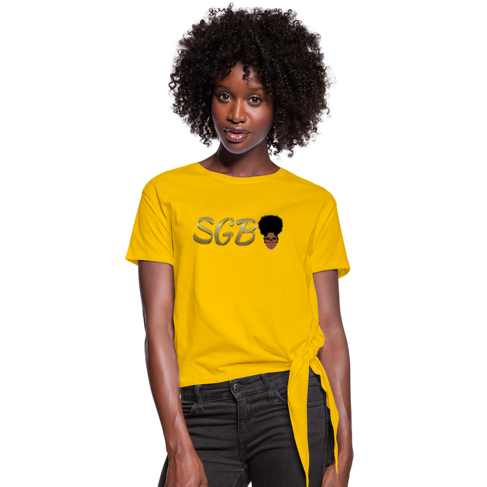 SGB Women's Knotted T-Shirt - sun yellow
