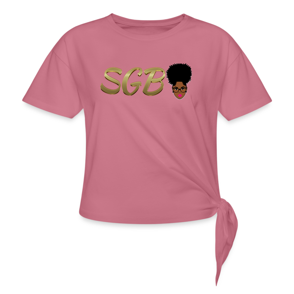 SGB Women's Knotted T-Shirt - mauve