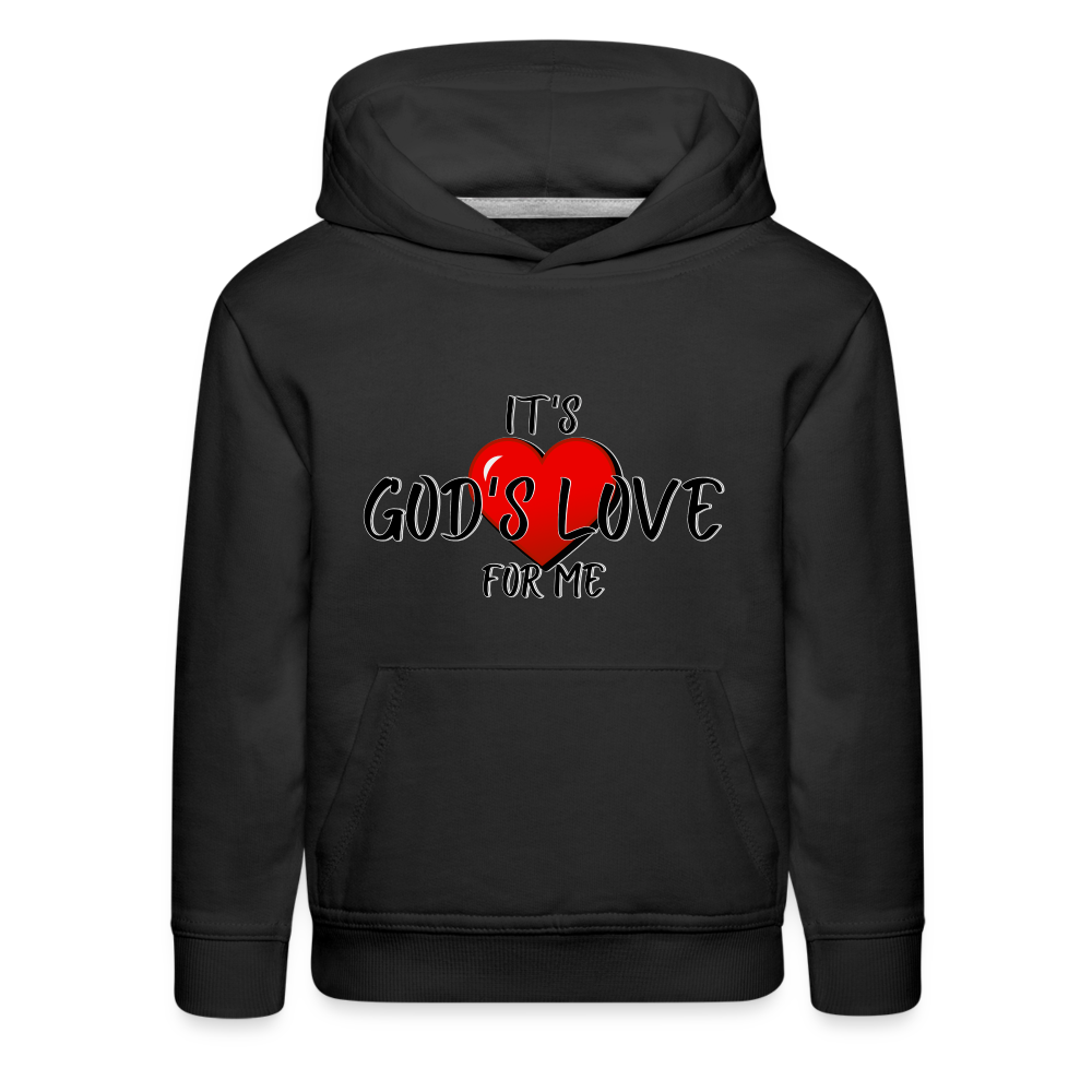 God's Love Kids‘ Premium Hoodie - black