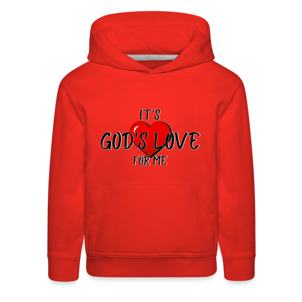 God's Love Kids‘ Premium Hoodie - red