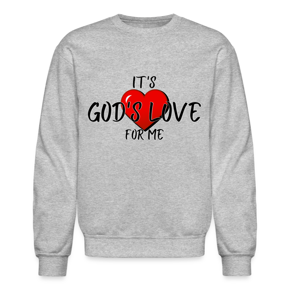 God's Love Crewneck Sweatshirt - heather gray