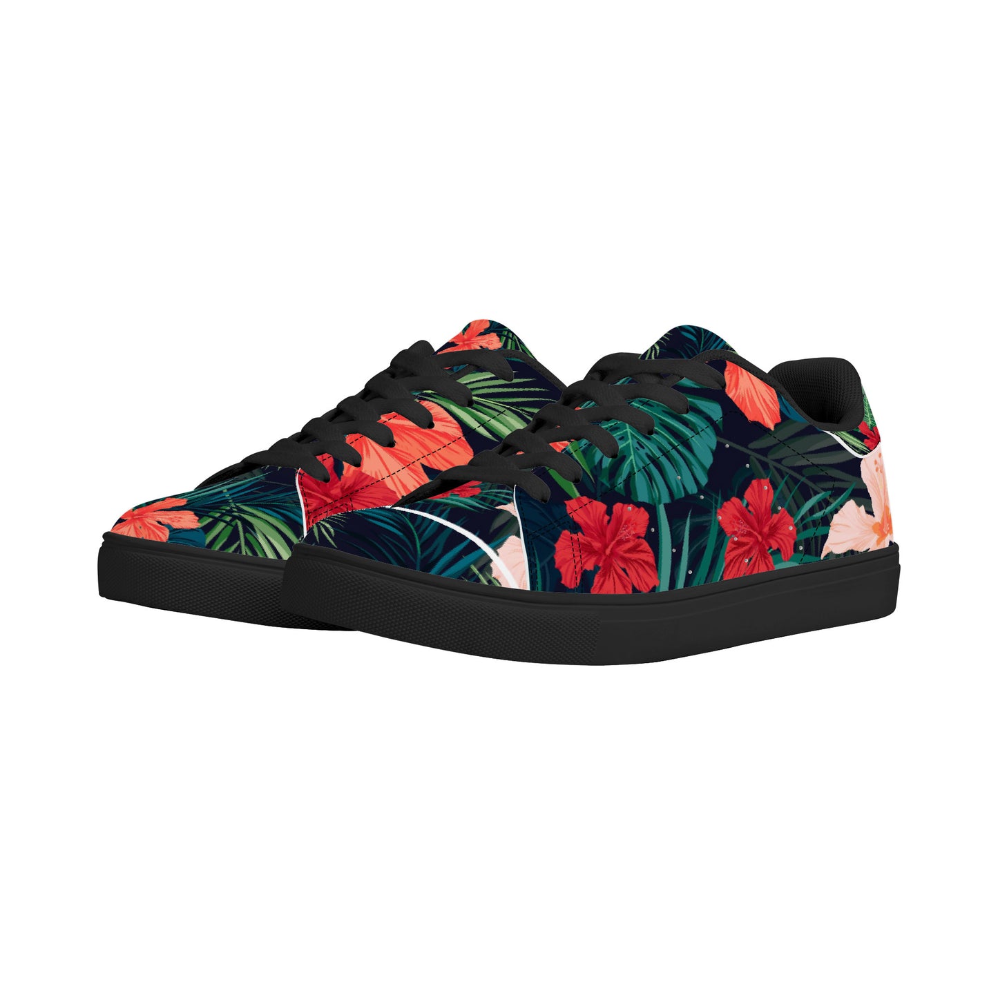 Paradise Low-Top Synthetic Leather Sneakers - Black