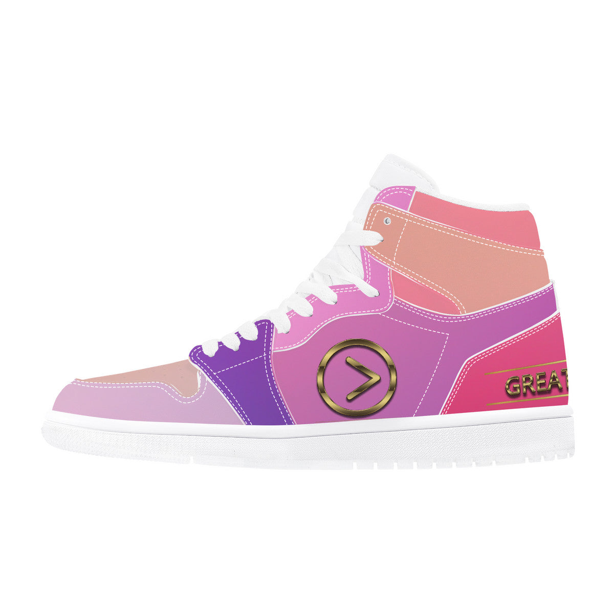 Cotton Candy- High Top Synthetic Leather Sneaker