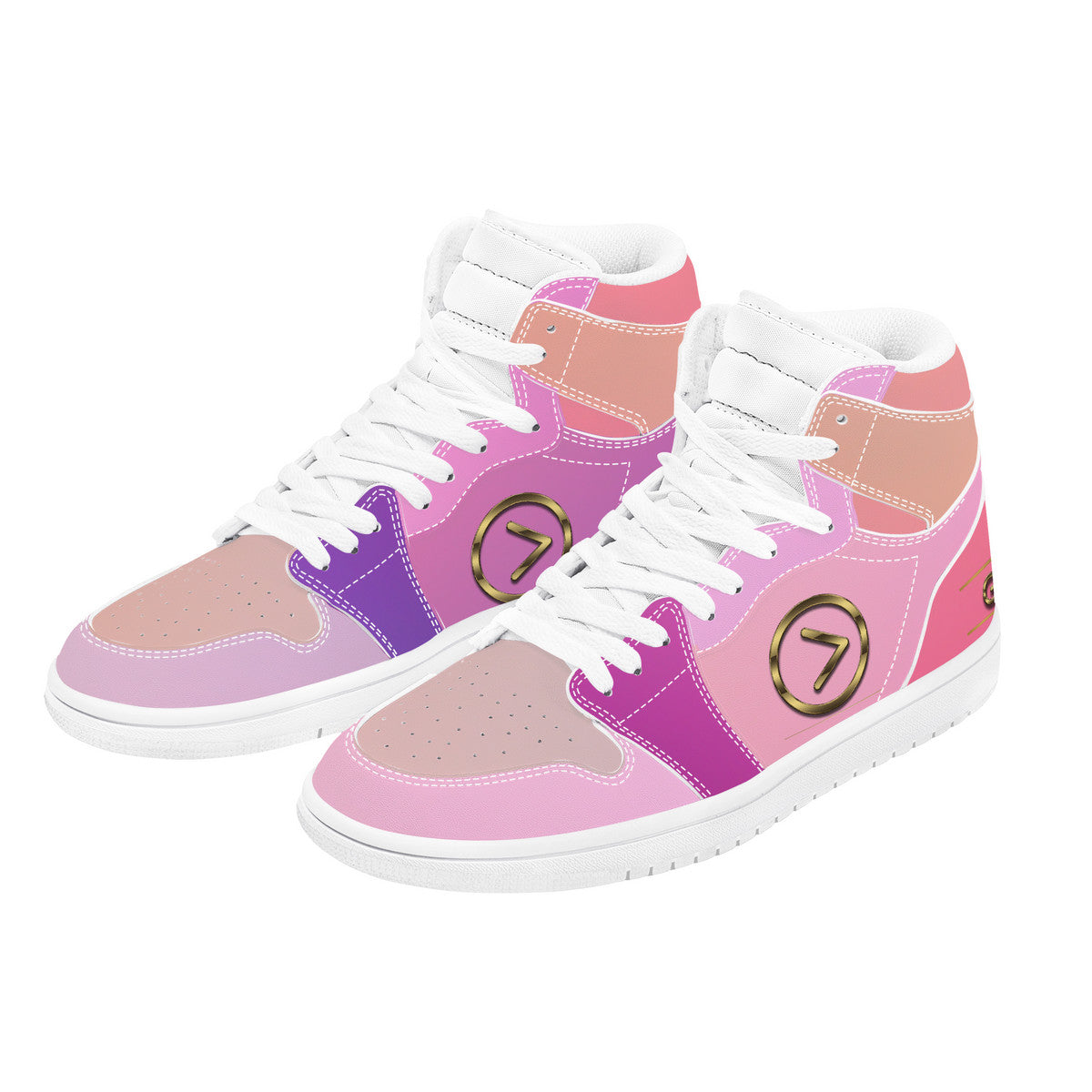 Cotton Candy- High Top Synthetic Leather Sneaker