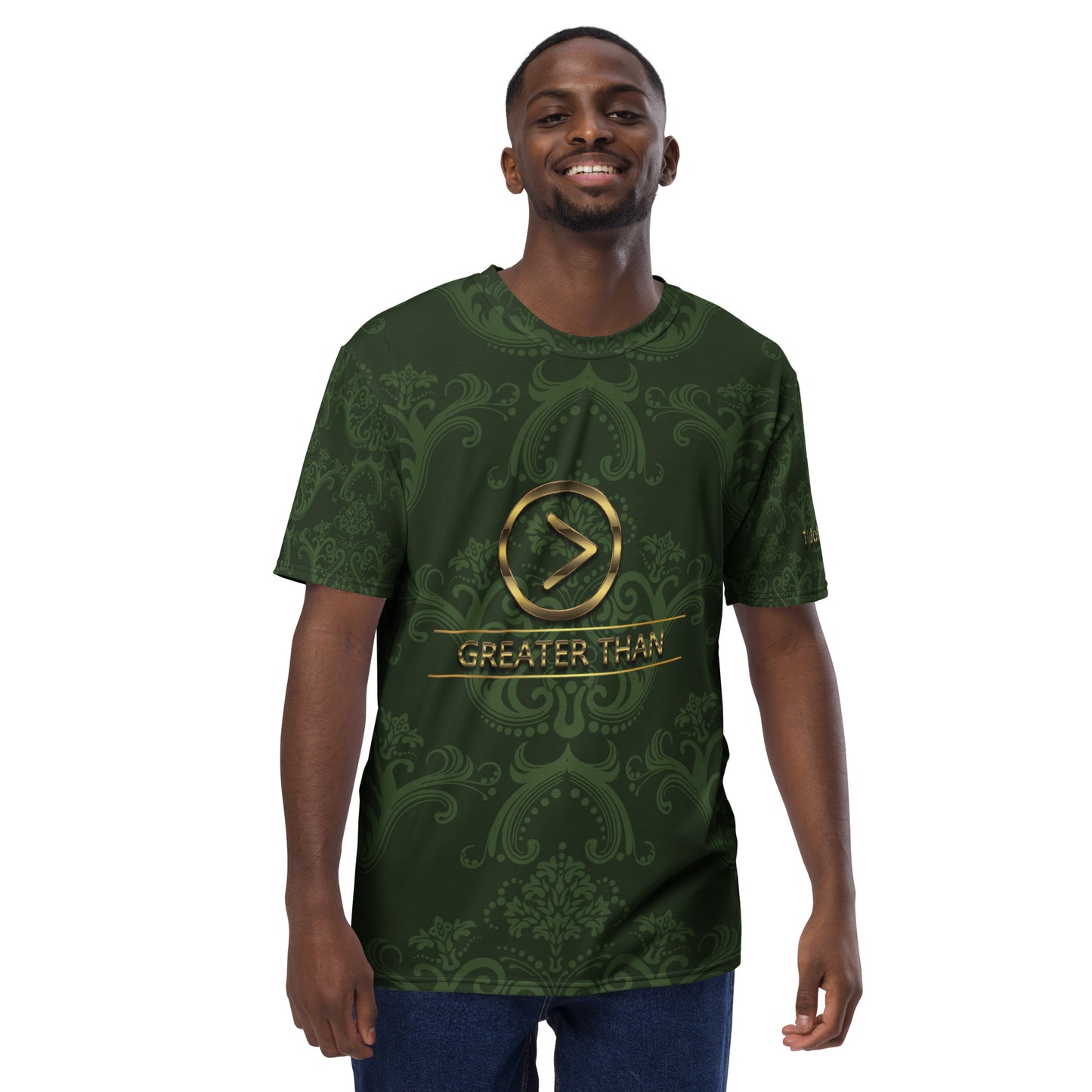 Greater Than-Green Men's t-shirt