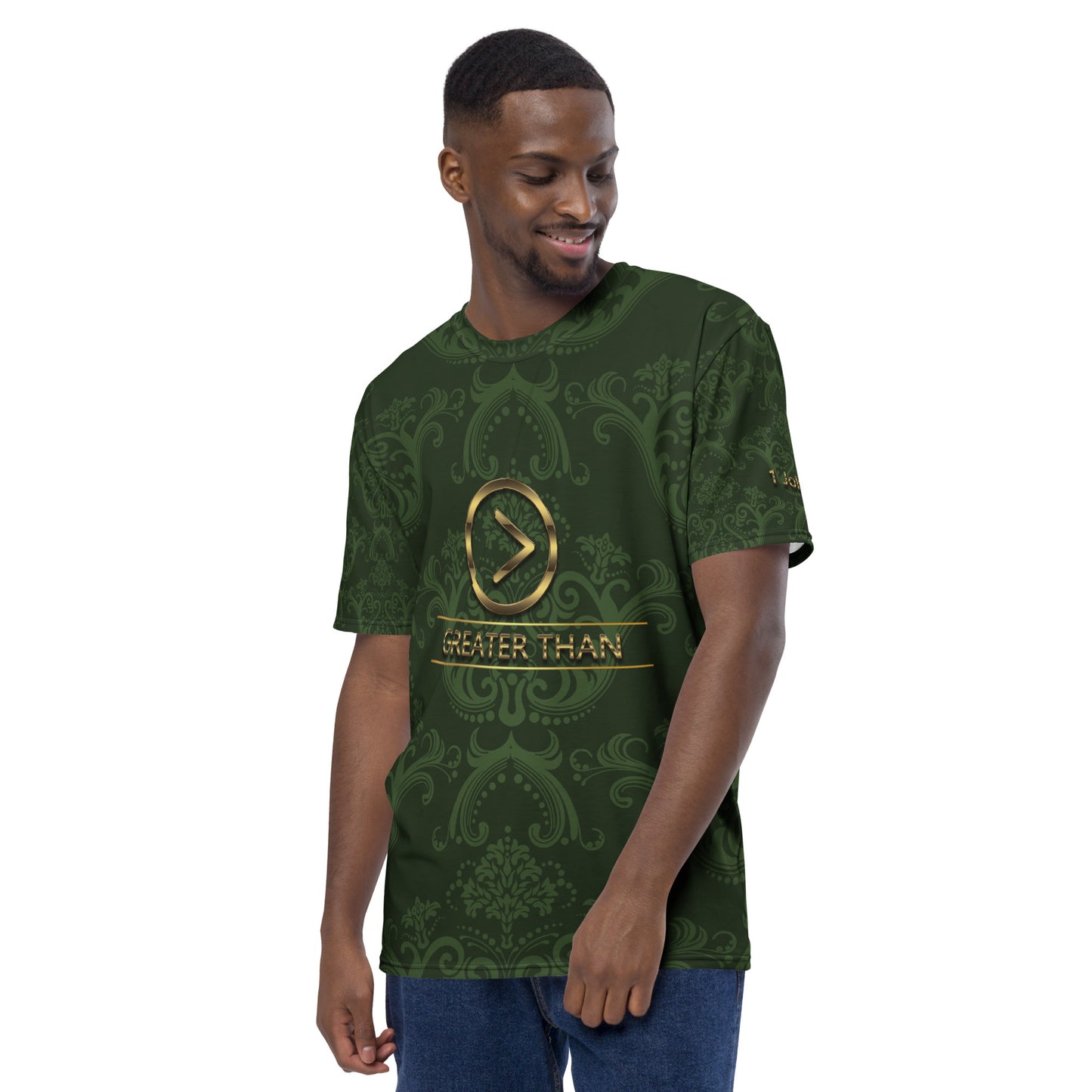 Greater Than-Green Men's t-shirt