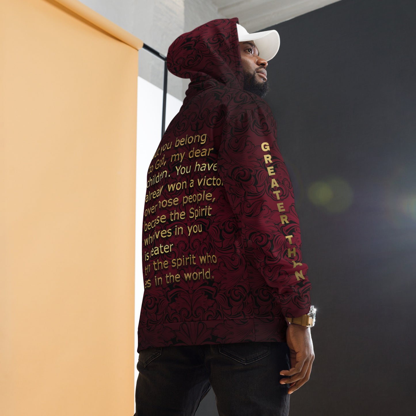 Greater Than- Burgundy Unisex Hoodie
