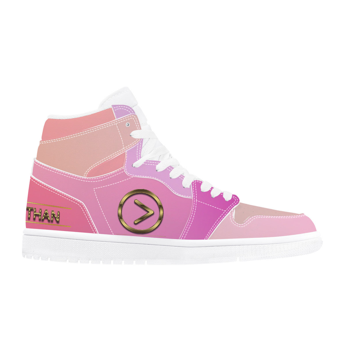 Cotton Candy- High Top Synthetic Leather Sneaker