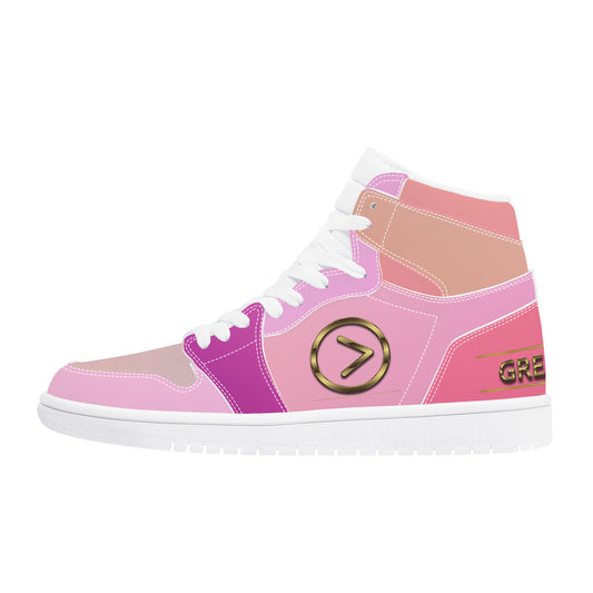 Cotton Candy- High Top Synthetic Leather Sneaker