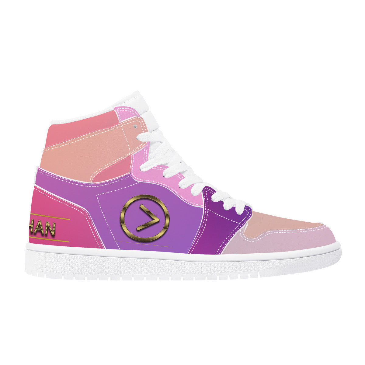 Cotton Candy- High Top Synthetic Leather Sneaker