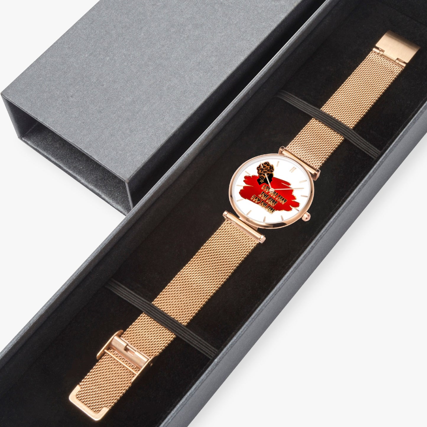 Woman on Fire Ultra-Thin Quartz Watch (With Indicators)