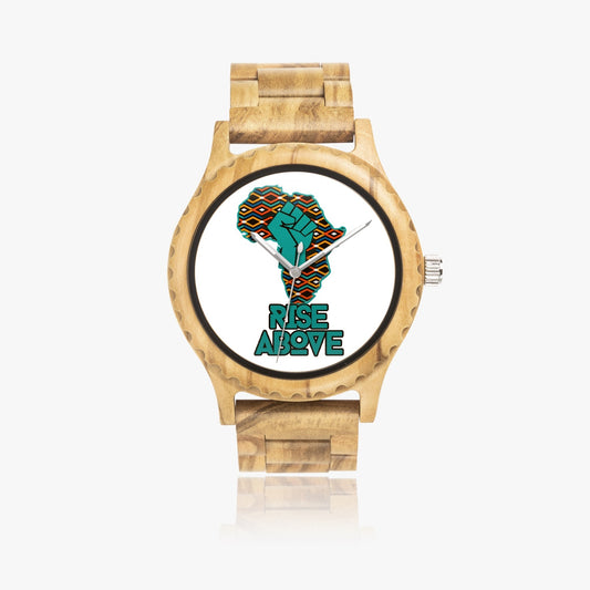 Rise Above: Coat of Many Colors-. Italian Olive Lumber Wooden Watch