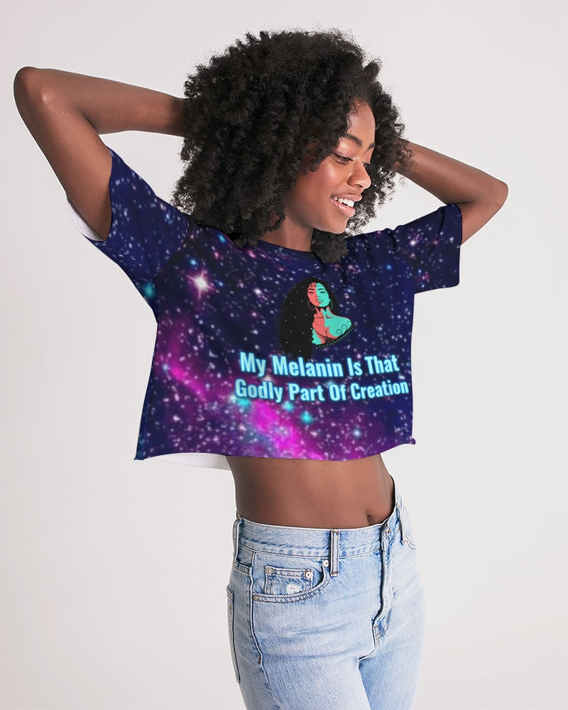 Melanin Queen Women's Lounge Cropped Tee