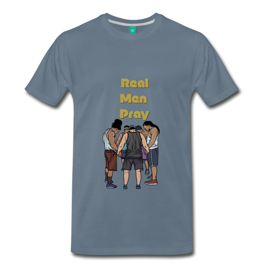 Real Men Pray - steel blue