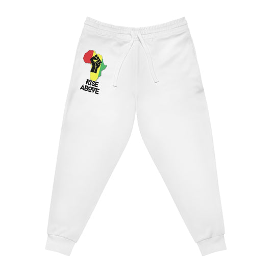 Rise Above: RBG Pride White Athletic Joggers