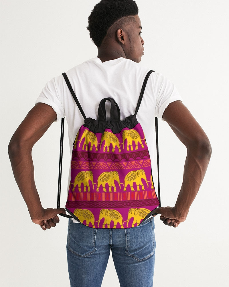 Charge of the Elephants  Canvas Drawstring Bag