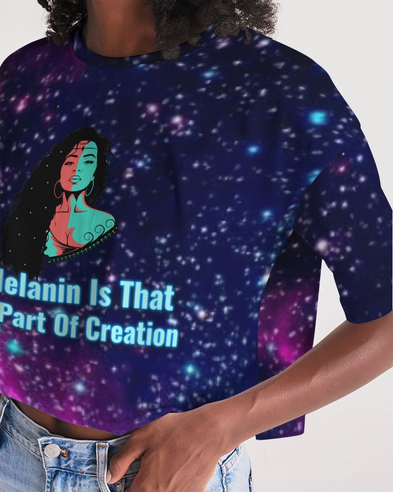 Melanin Queen Women's Lounge Cropped Tee