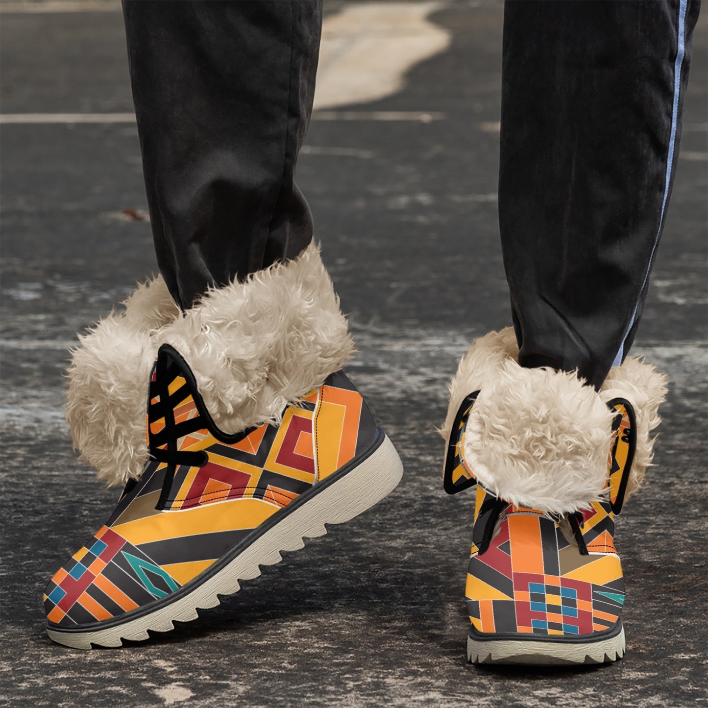Village Rebel Cotton-pad Fur Lining Boots