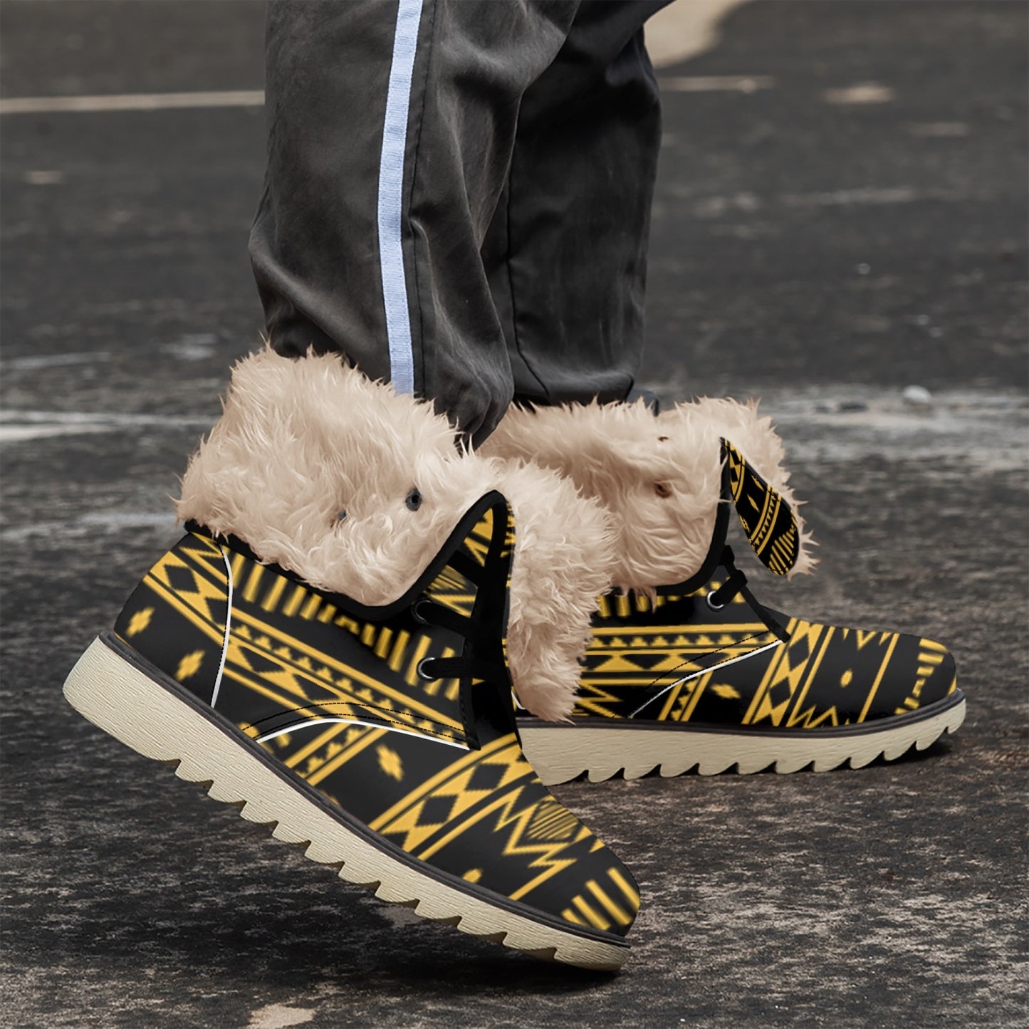Royalty-. Cotton-pad Fur Lining Boots