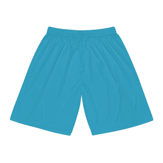 Rise Above: Coat of Many Colors-Ocean Blue Basketball Shorts