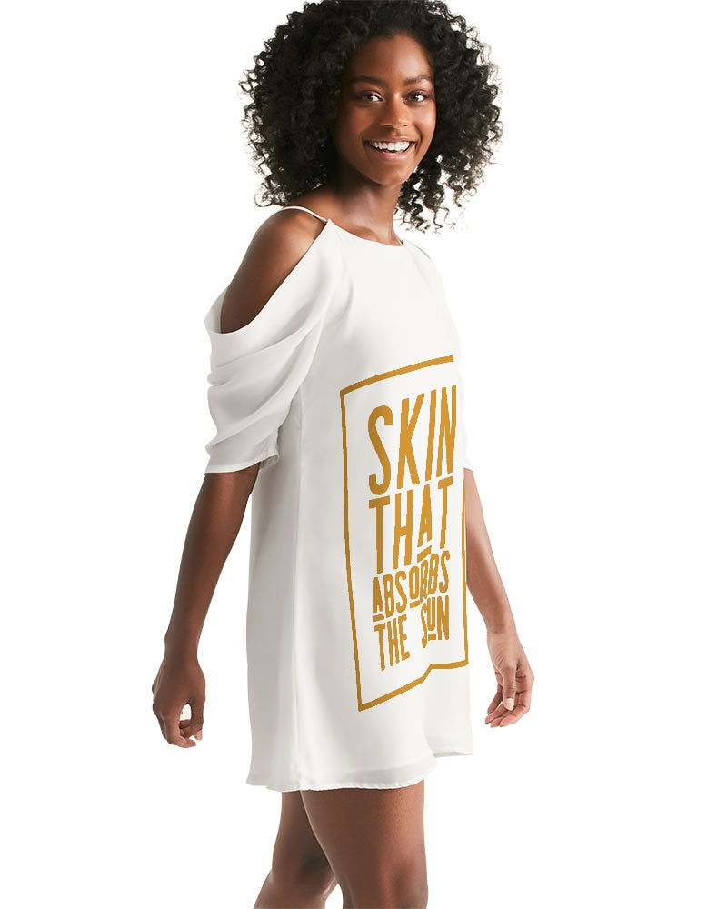 Skin that absorbs the sun Women's Open Shoulder A-Line Dress