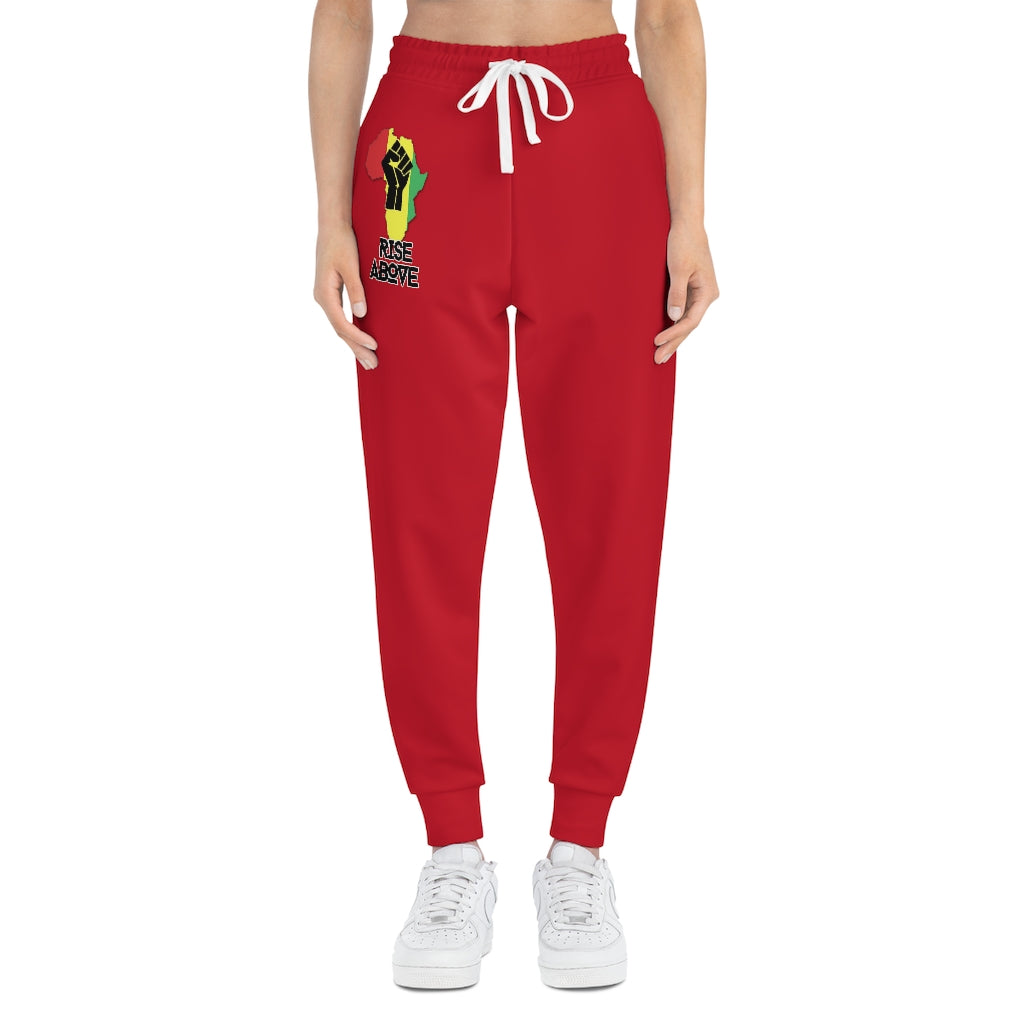 Rise Above: RBG Pride Red Athletic Joggers