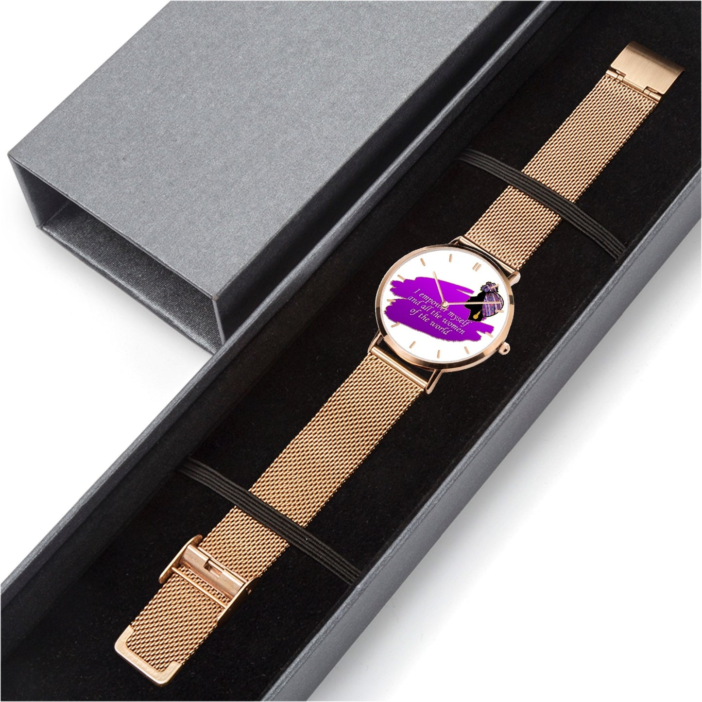Empowered Woman Ultra-thin Stainless Steel Quartz Watch (With Indicators)