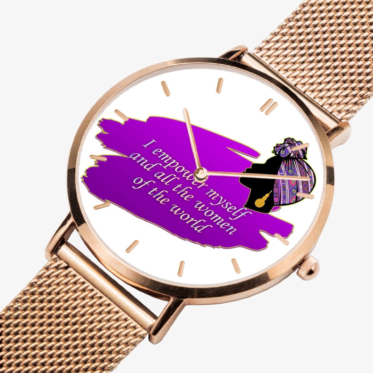 Empowered Woman Ultra-thin Stainless Steel Quartz Watch (With Indicators)