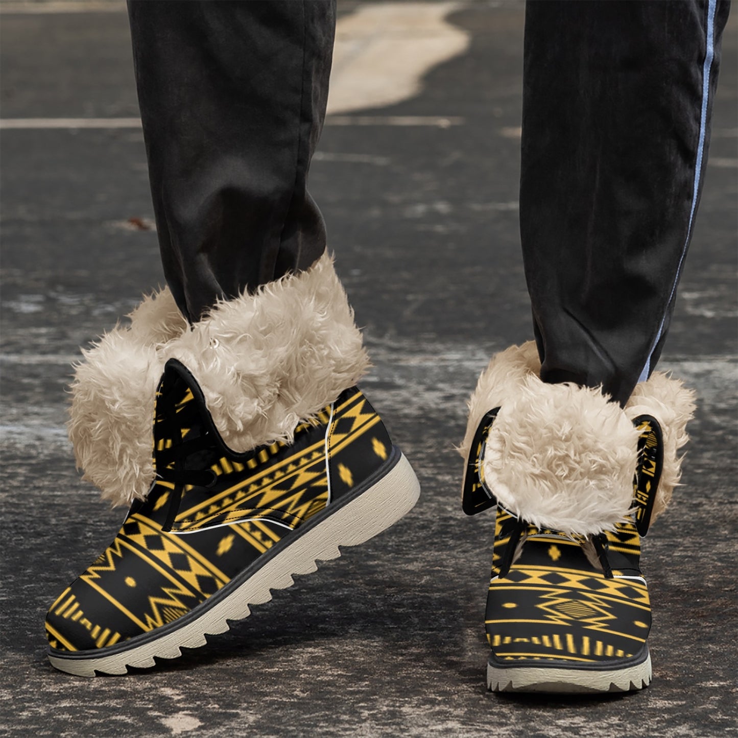 Royalty-. Cotton-pad Fur Lining Boots