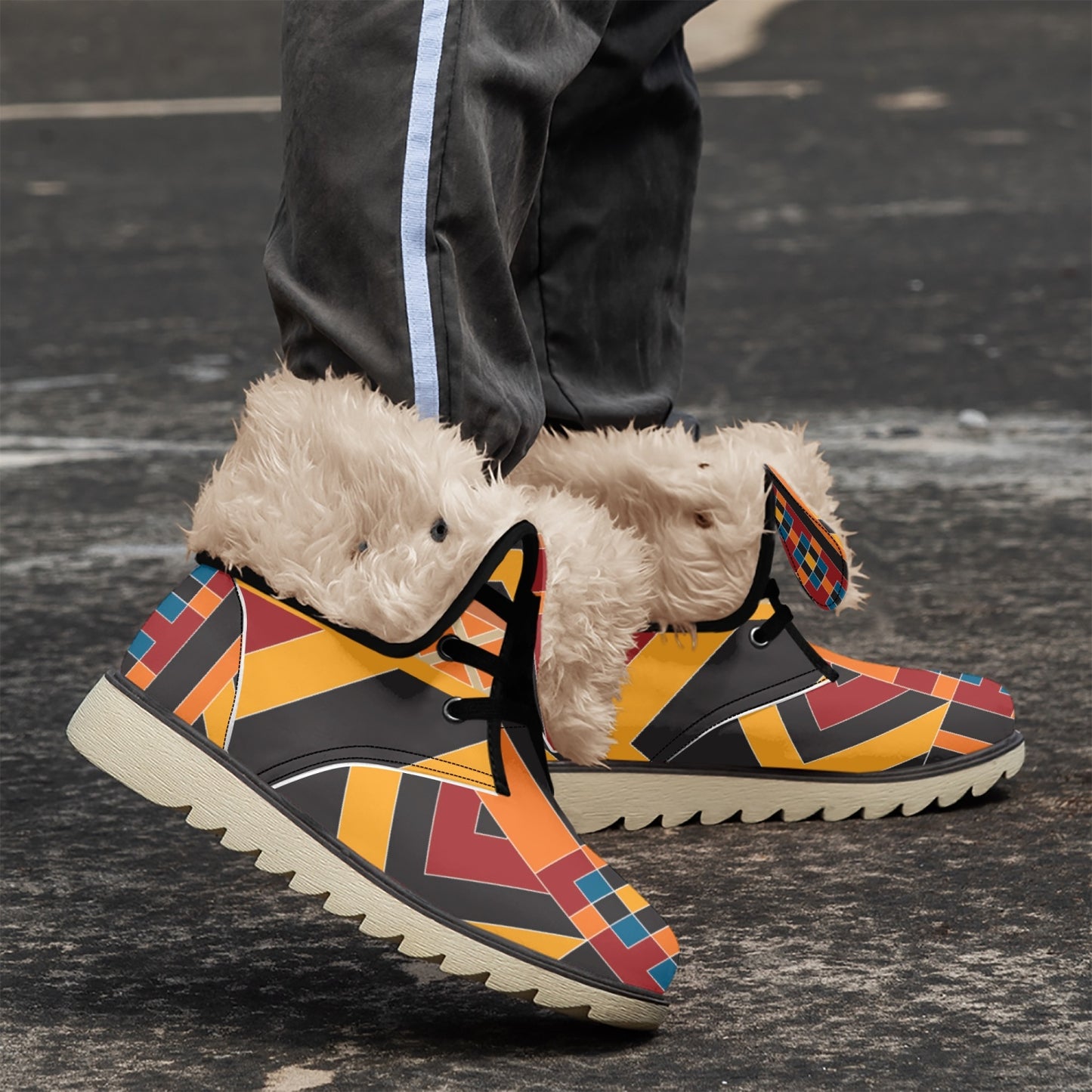 Village Rebel Cotton-pad Fur Lining Boots