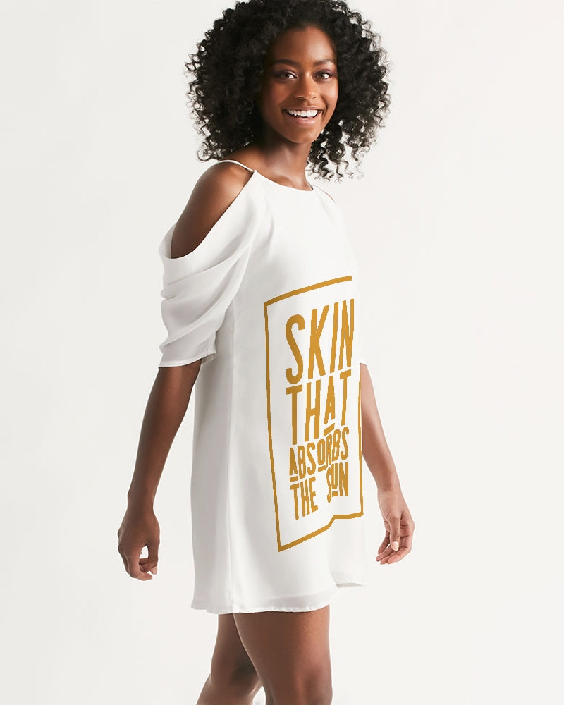 Skin that absorbs the sun Women's Open Shoulder A-Line Dress