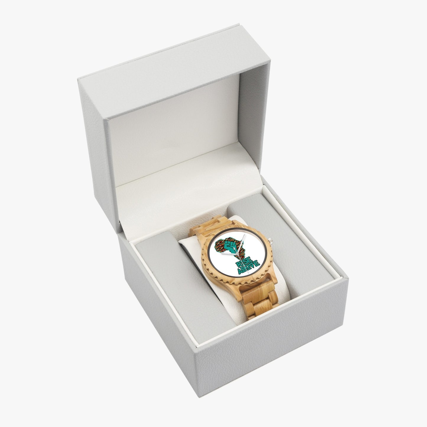 Rise Above: Coat of Many Colors-. Italian Olive Lumber Wooden Watch