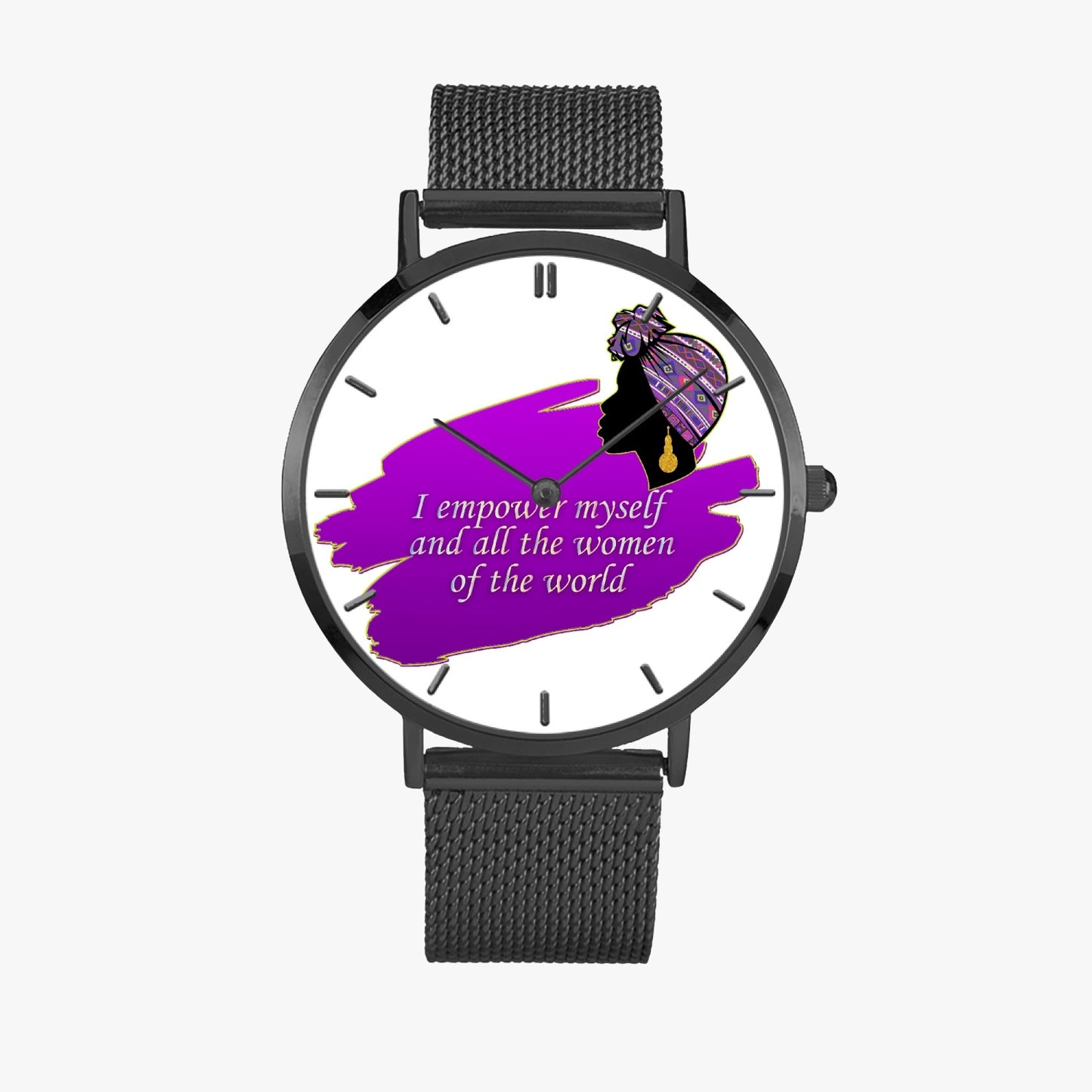 Empowered Woman Ultra-thin Stainless Steel Quartz Watch (With Indicators)