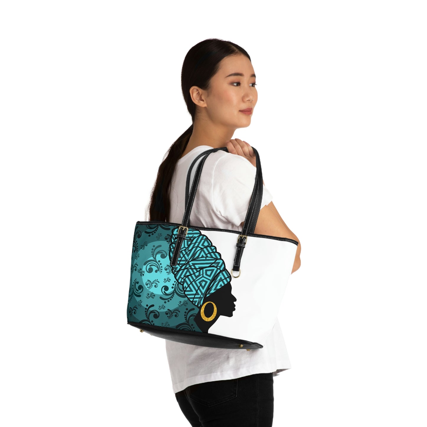 Cooling Waters Leather Shoulder Bag