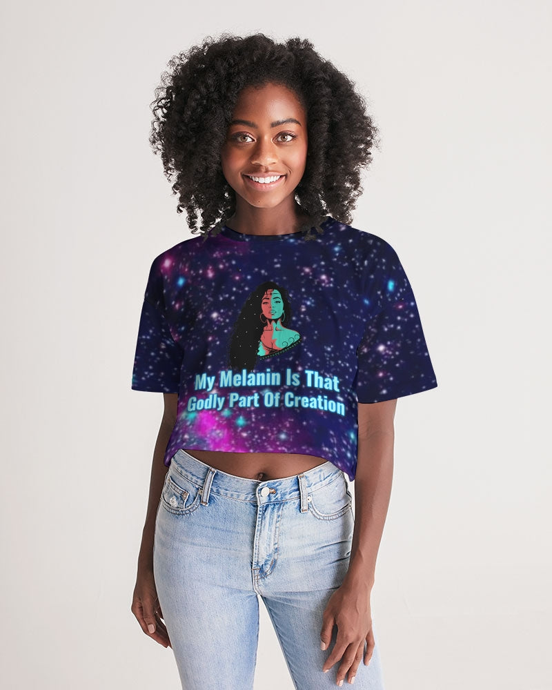 Melanin Queen Women's Lounge Cropped Tee