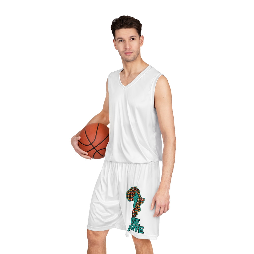 Rise Above Coat of Many Colors-Basketball Shorts