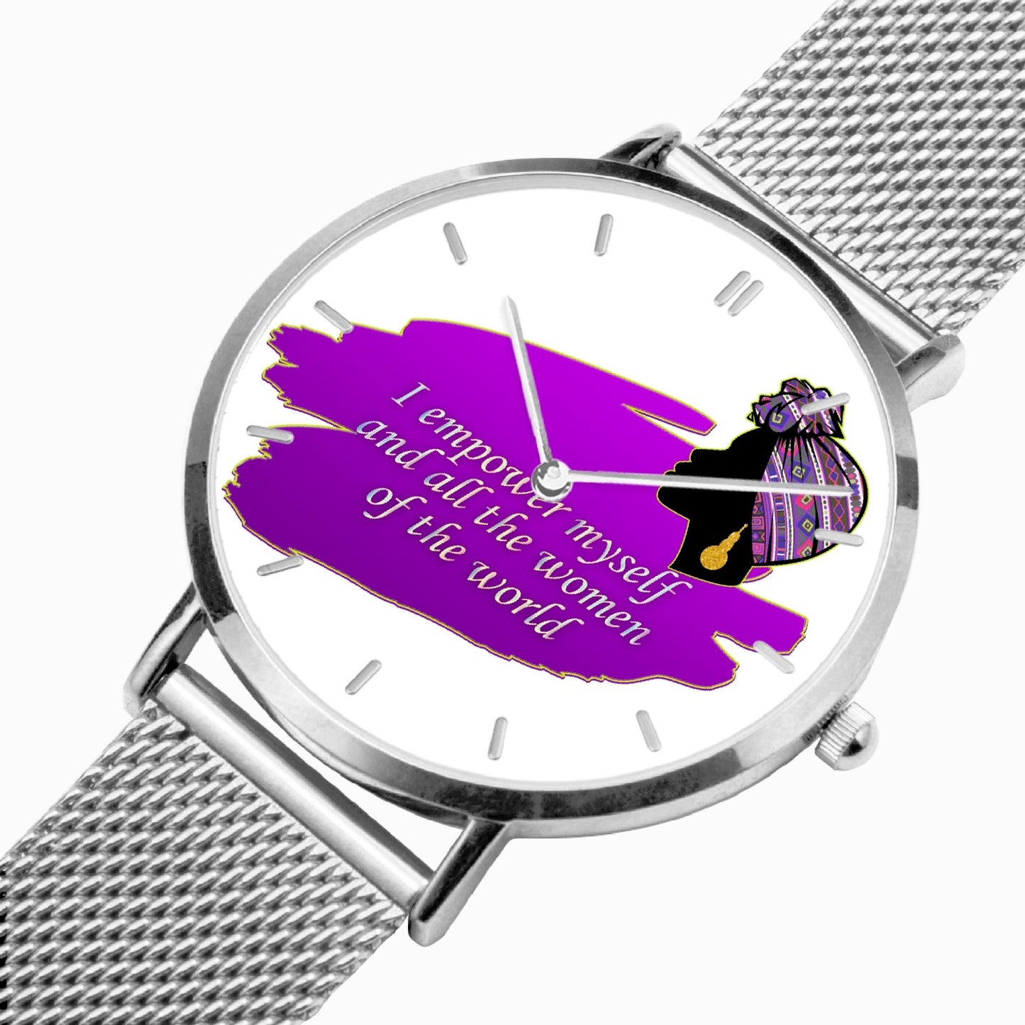 Empowered Woman Ultra-thin Stainless Steel Quartz Watch (With Indicators)
