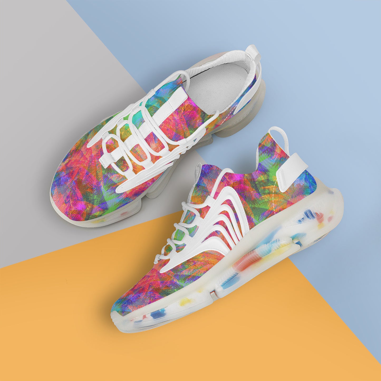 Tropical Splash Air Max React Sneakers - White
