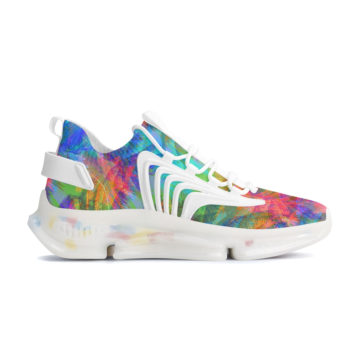 Tropical Splash Air Max React Sneakers - White