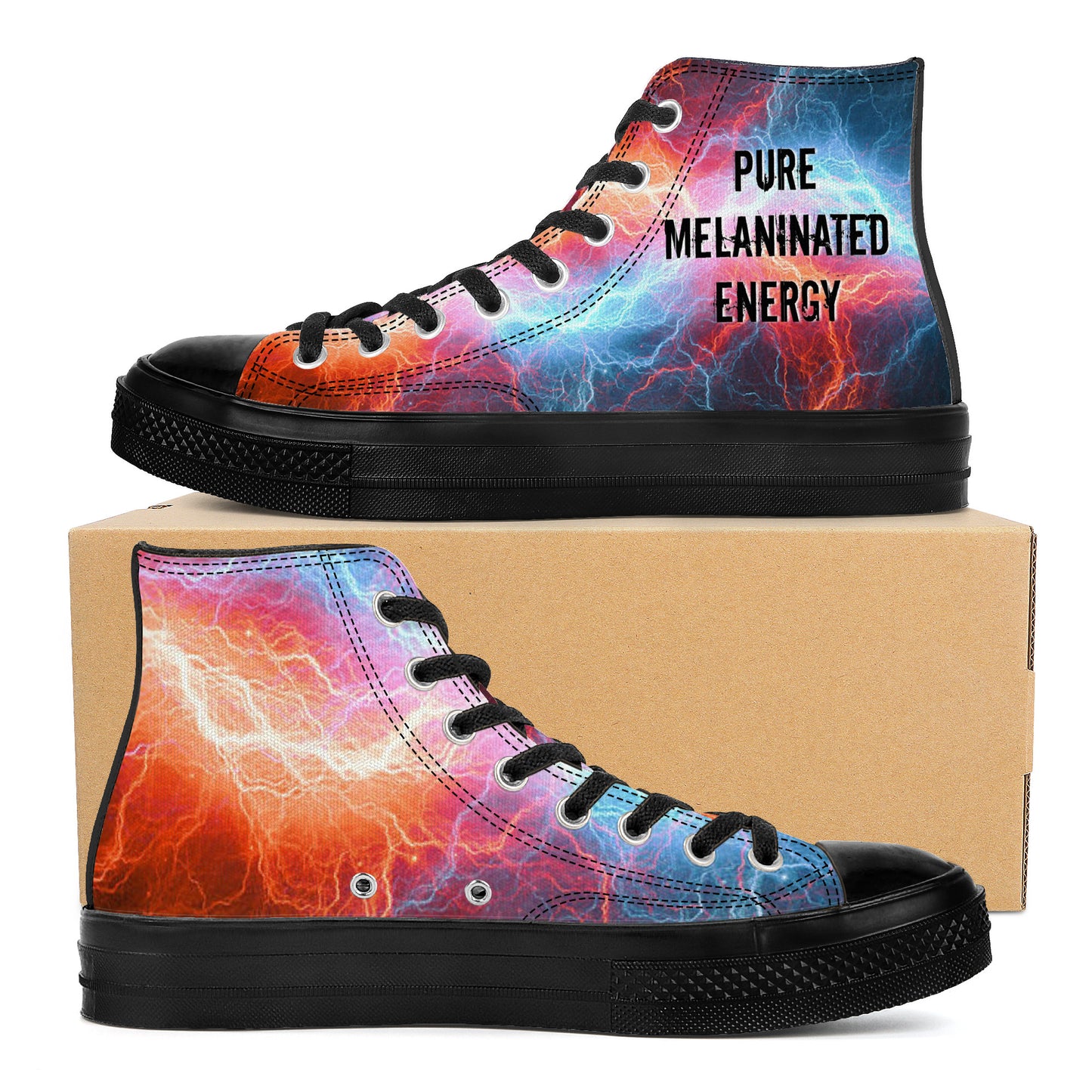 Pure Energy High Top Canvas Shoes - Black