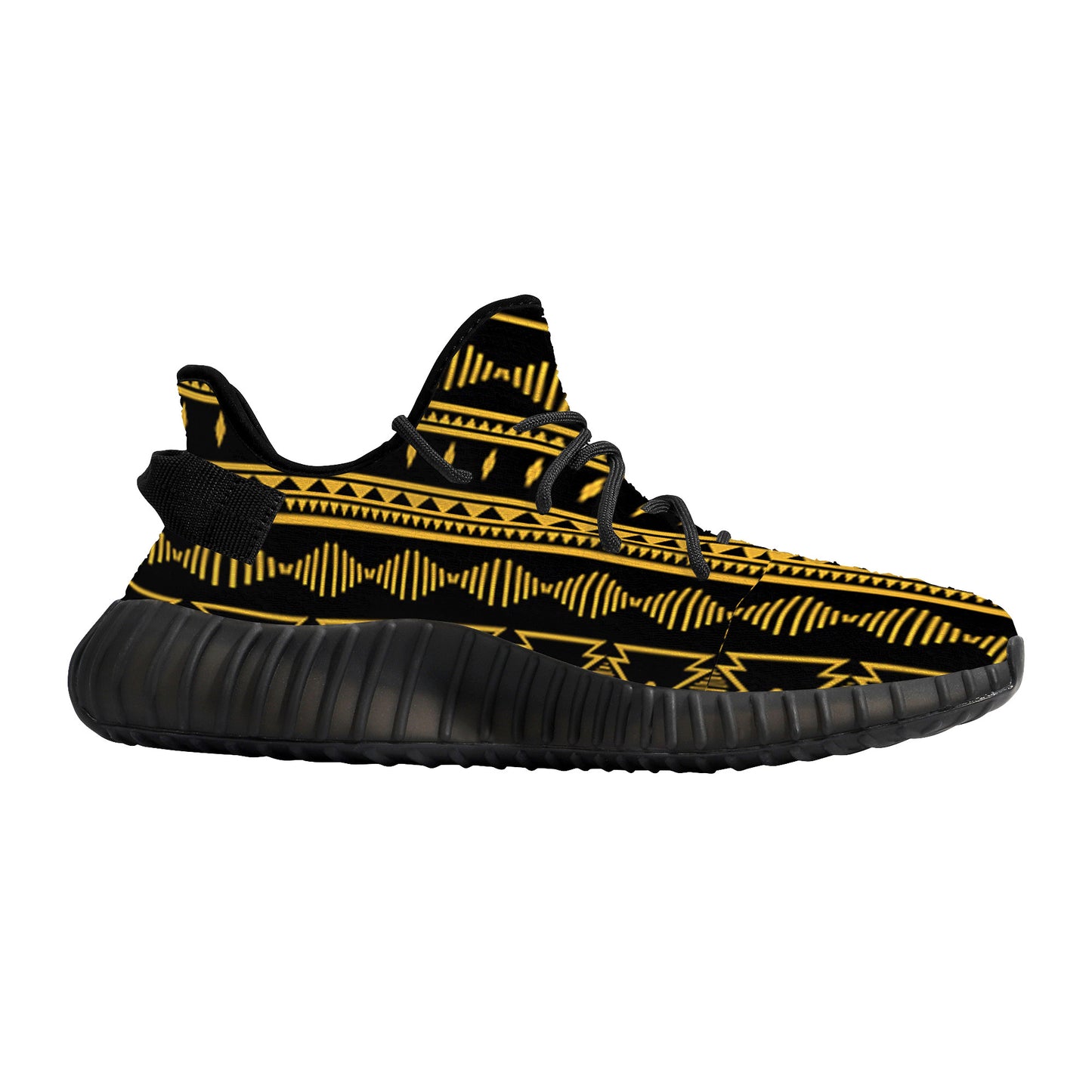 Royalty- Breathable Mesh Knit Sneaker - Black