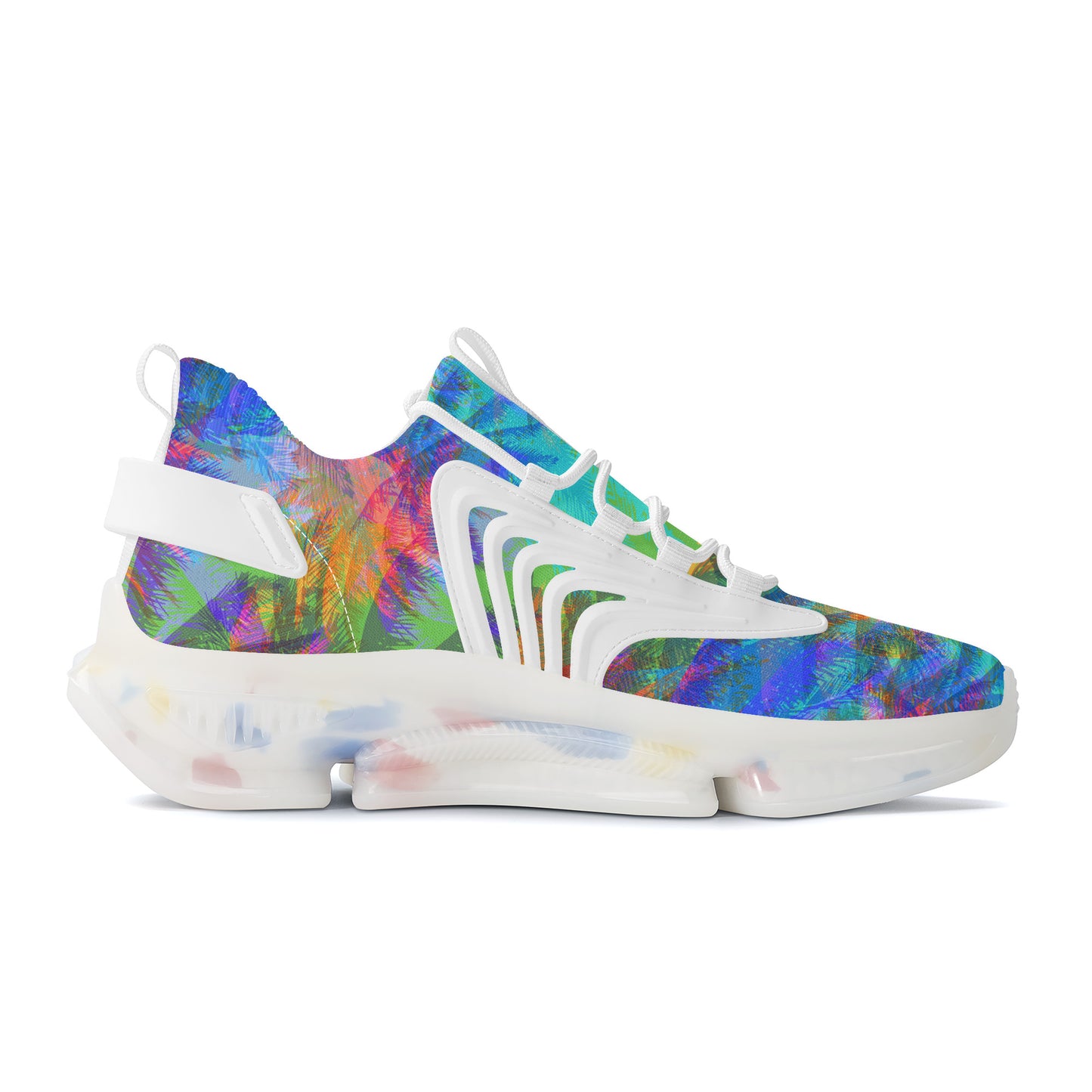 Tropical Splash Air Max React Sneakers - White